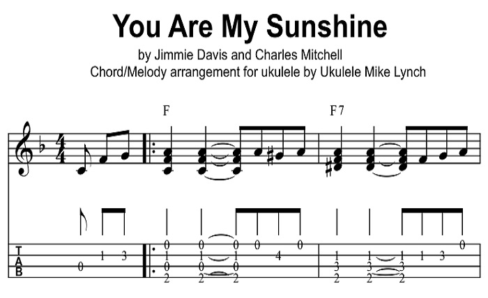 You Are My Sunshine Chord